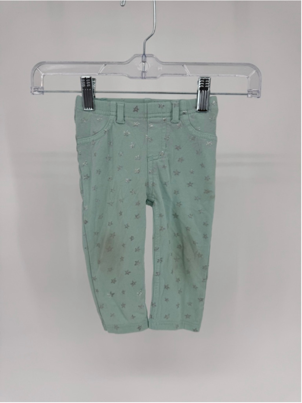 Baby Garanimals Leggings 12 Months Mint Green Silver Star Print
